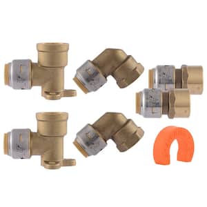 Max 1/2 in. Push-to-Connect Brass Shower/Tub Installation Kit