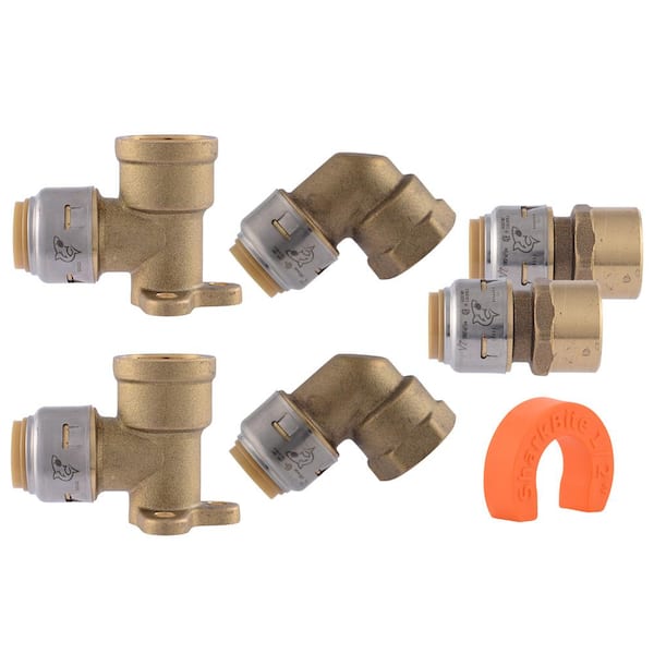 SharkBite Max 1/2 in. Push-to-Connect Brass Shower/Tub Installation Kit