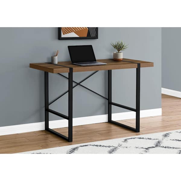 dark wood effect desk