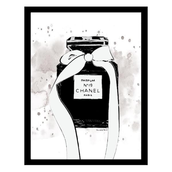 VENICE BEACH Collections Fashion Bow Glam Perfume Bottle by Fairchild Paris 1 Piece Framed Graphic Print 18 in. x 14 in.