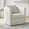 Unbranded Sheldon Ivory Performance Fabric Barrel Chair with Swivel 8309-05
