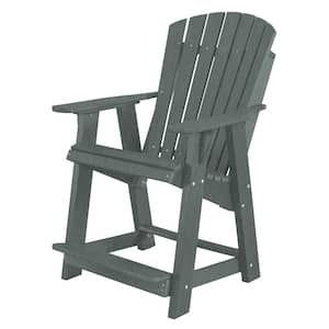 Heritage Dark Gray Plastic Outdoor High Adirondack Chair