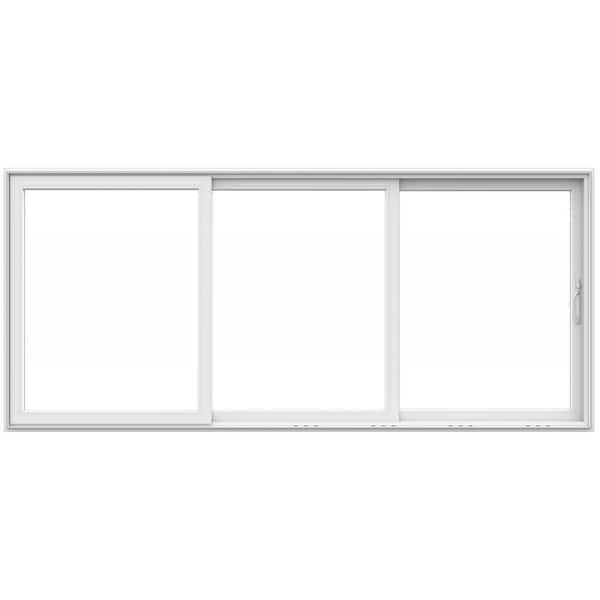 JELD-WEN V4500 Multi-Slide 177 in. x 80 in. Right-Hand Low-E White Vinyl 3-Panel Prehung Patio Door