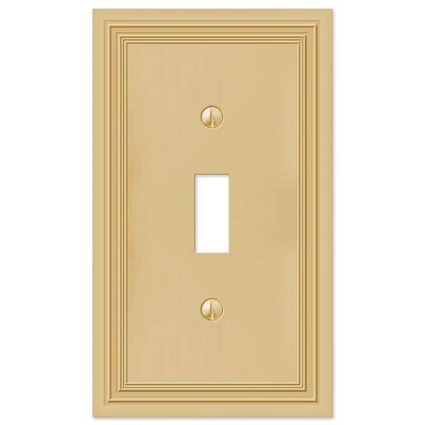 AMERELLE Brass 1-Gang Toggle Wall Plate (1-Pack)
