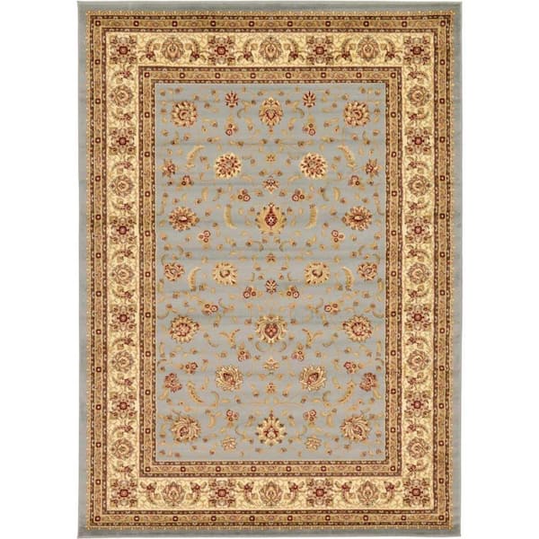 Unique Loom Voyage St. Louis Light Blue 8' 0 x 11' 4 Area Rug