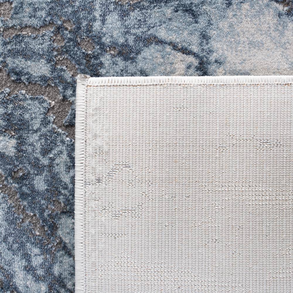 Blue and Gray Abstract Hand-knotted Reversible Area Rug