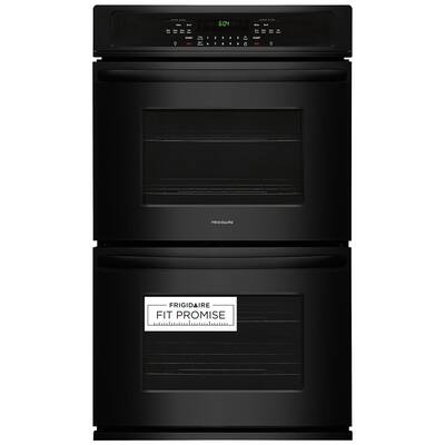 30 in. Double Electric Wall Oven Self-Cleaning in Black