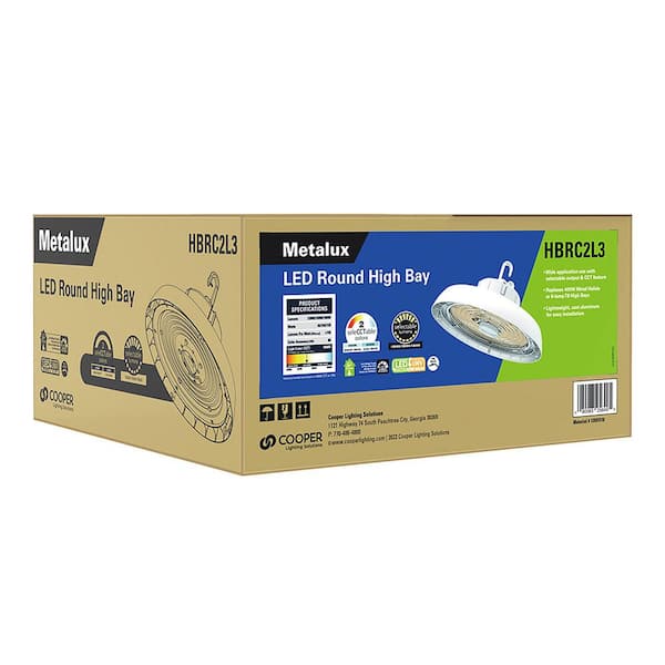 13 in. Round 400-Watt Equivalent Integrated LED White High Bay Light