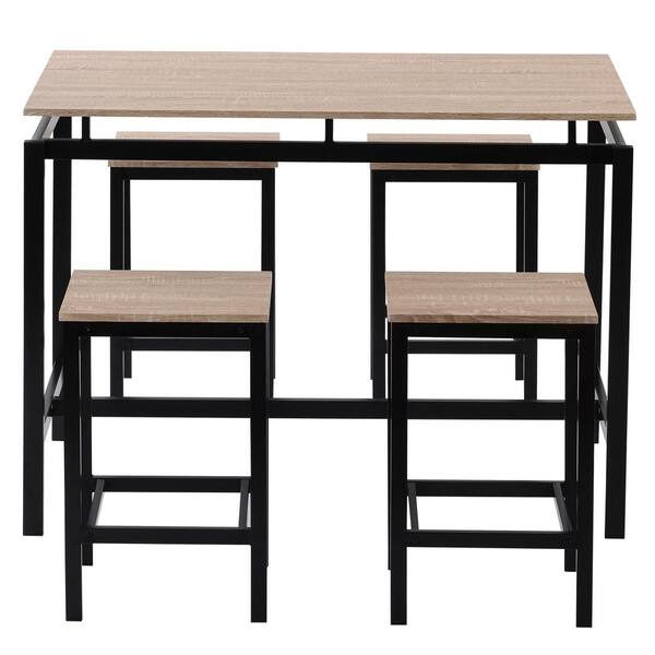 Industrial Kitchen Counter Height Table, Counter Height Dining Room Table And Chair Set India