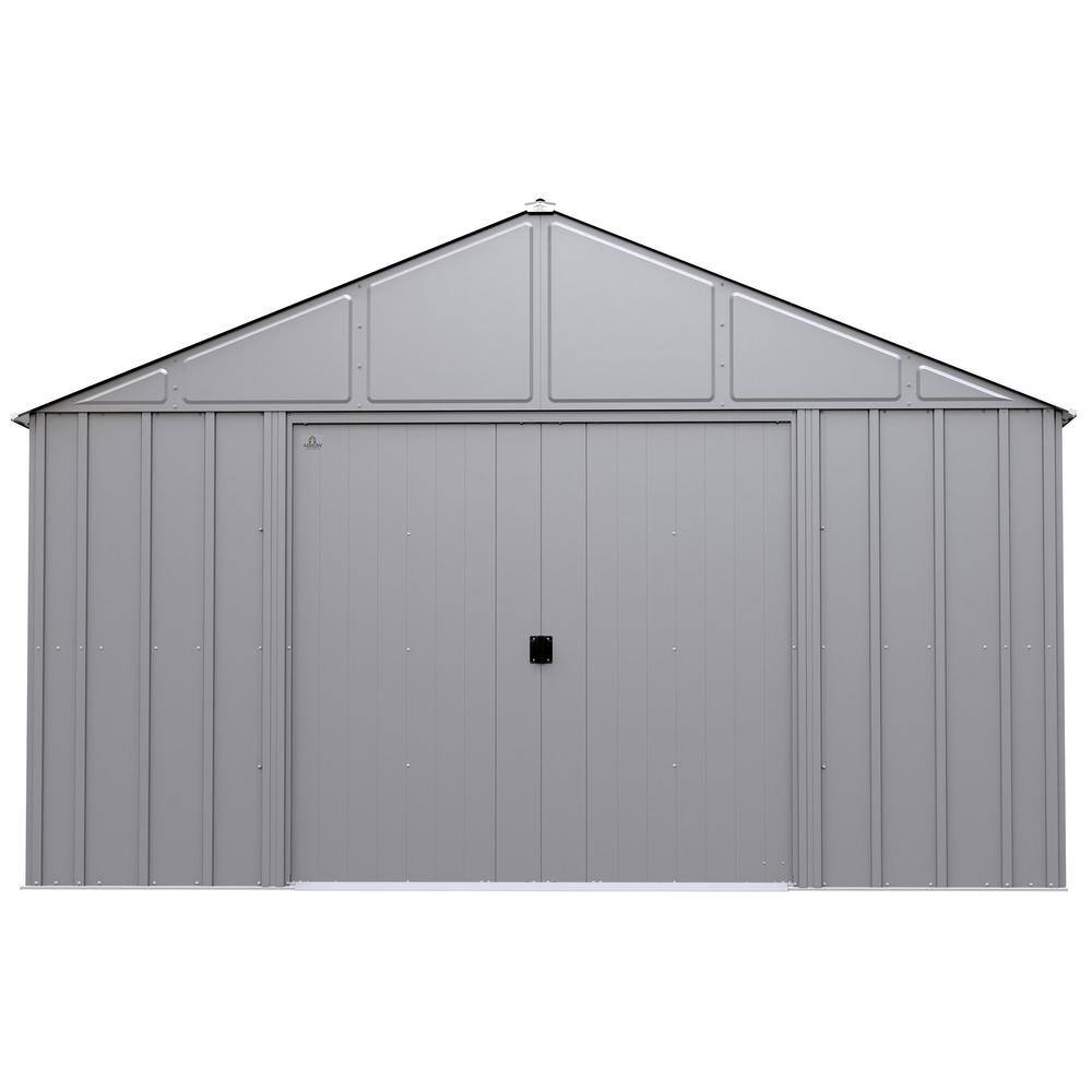 17 ft. Flute Grey Galvanized Steel Storage Shed