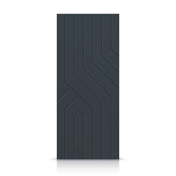 CALHOME 24 in. x 80 in. Hollow Core Charcoal Gray Painted Composite MDF Interior Door Slab