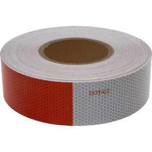 150 ft. 2 in. Wide Roll of DOT Conspicuity Tape, 11 in. Red and 7 in. White Lengths - 3-Year Rating