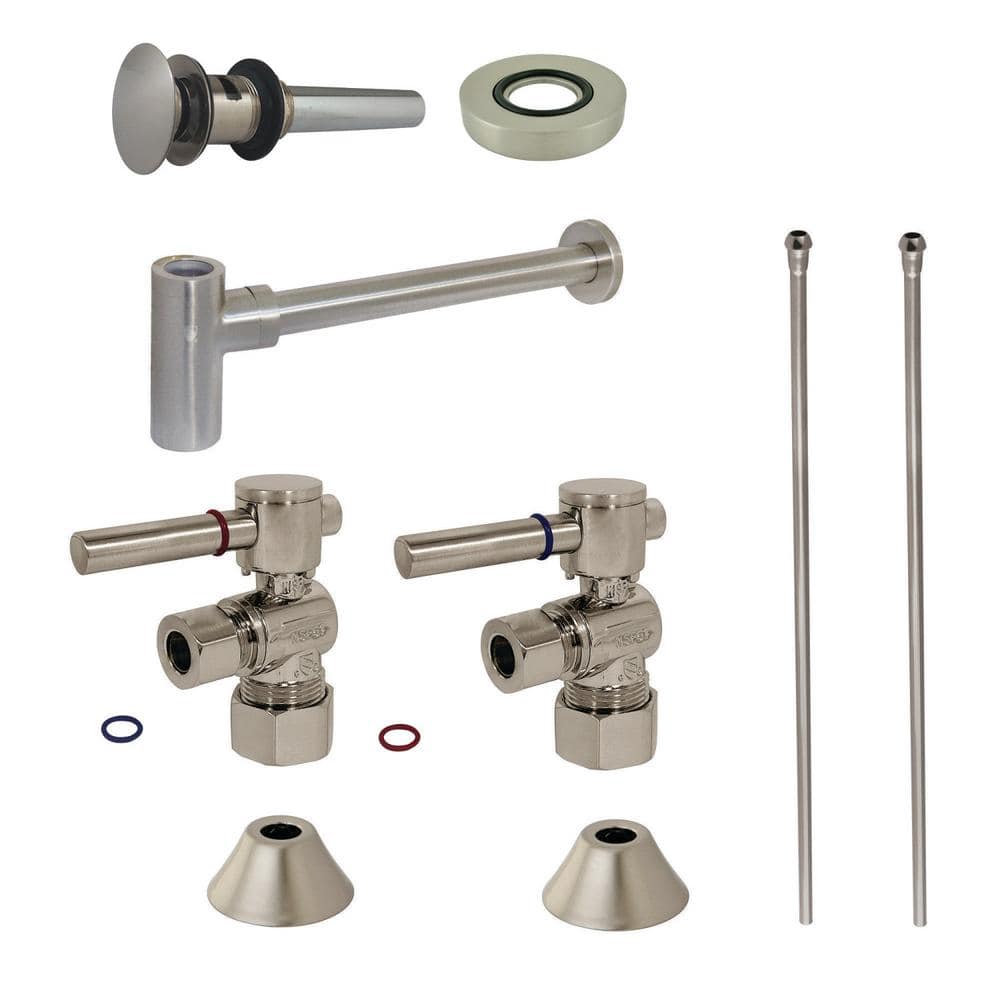 Trimscape Traditional Plumbing Sink Trim Kit 1-1/4 in. Brass with P- Trap and Overflow Drain in Brushed Nickel price history on PriceWatchPro