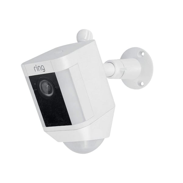 Wasserstein Metal Mount for Ring Spotlight Cam Battery - Adjustable Indoor/Outdoor Security Mount (White)