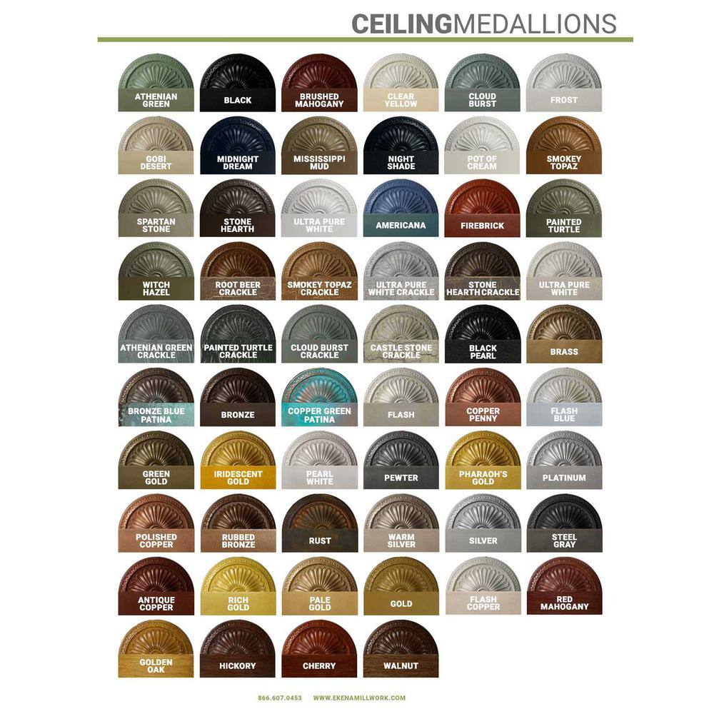 Tyrone Unfinished Round Urethane Ceiling Medallion, 16-1/8"