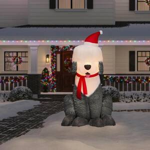 7 ft Fuzzy Sheep Dog Holiday Inflatable