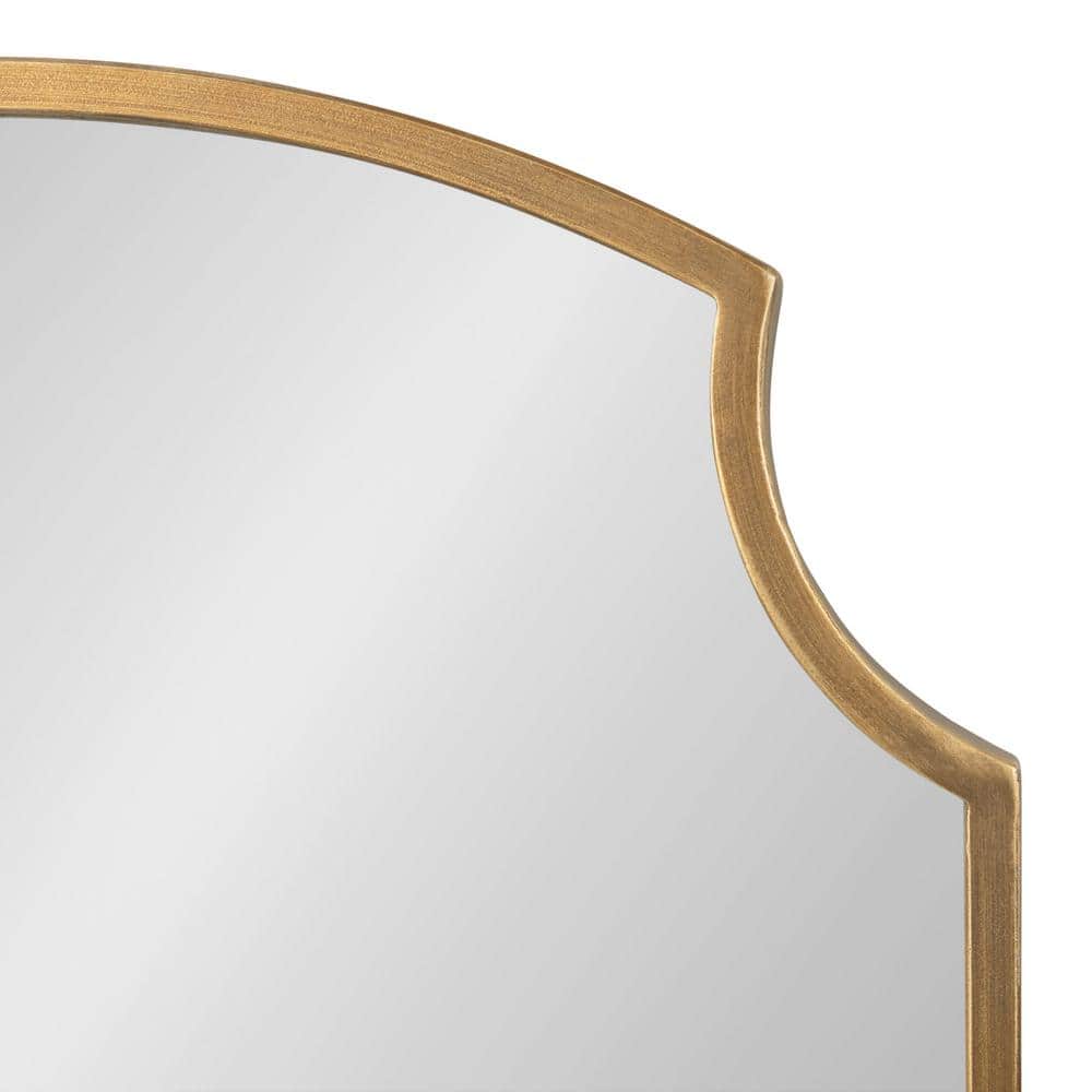 Carlow Antique Gold Scalloped Corner 20x30 Wall Mirror