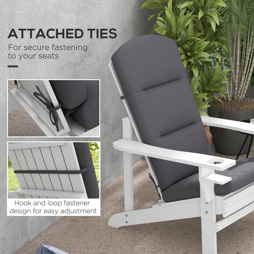 Gray Water-Resistant Adirondack Chair Cushion Set