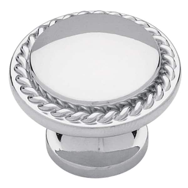 Contempo 1-1/8 in. (28mm) Satin Nickel Rope Edge Round Cabinet Knob Contempo 1-1/8 in. (28mm) Satin Nickel Rope Edge Round Cabinet Knob