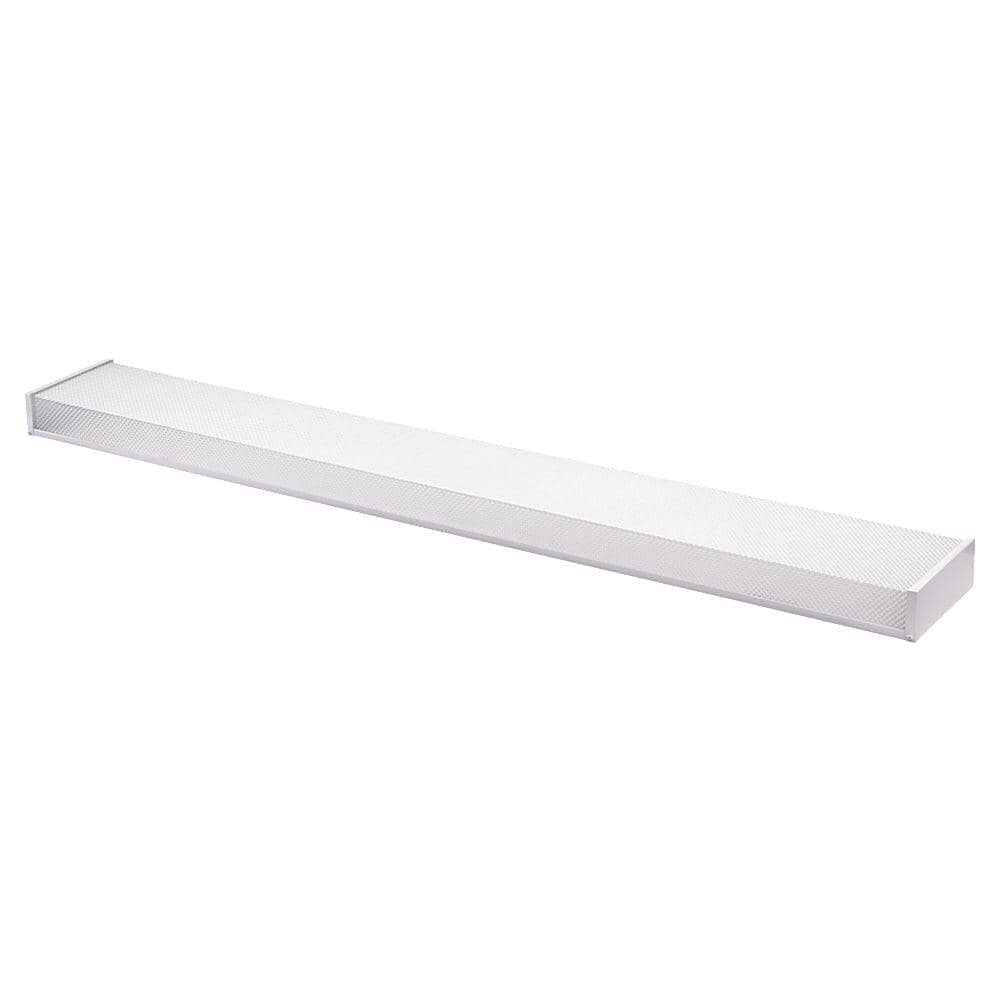 White Aluminum 2-Light Fluorescent Ceiling Flush Mount