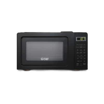 Oster Countertop Microwave Stainless Steel Black 1.1 cu. Ft. 1000-Watt with  Push Button 985116503M - The Home Depot