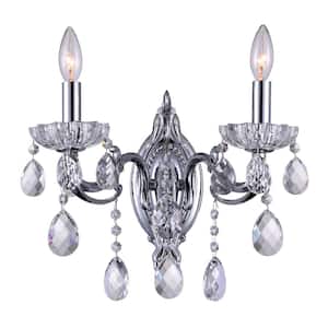 Flawless 2 Light Wall Sconce With Chrome Finish