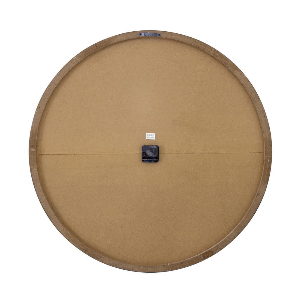 Oversized Rustic Wood and Metal Wall Clock