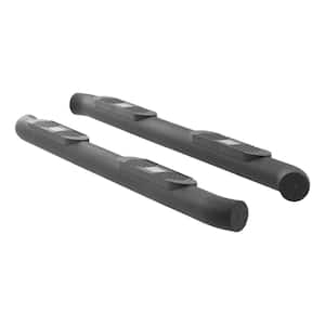 Big Step 4-Inch Round Black Aluminum Nerf Bars, Select Toyota Tacoma