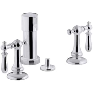 Artifacts Swing Lever 2-Handle Bidet Faucet in Polished Chrome