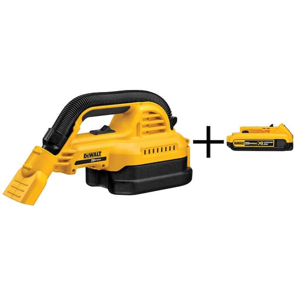 20V MAX Cordless 1/2 Gal. Wet/Dry Portable Vacuum and (1) 20V MAX Compact Lithium-Ion 2.0Ah Battery