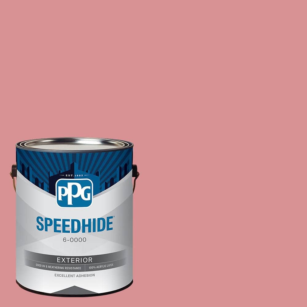 SPEEDHIDE 1 gal. PPG1051-4 Pink Clay Pot Flat Exterior Paint  PPG1051-4SX-01F - The Home Depot