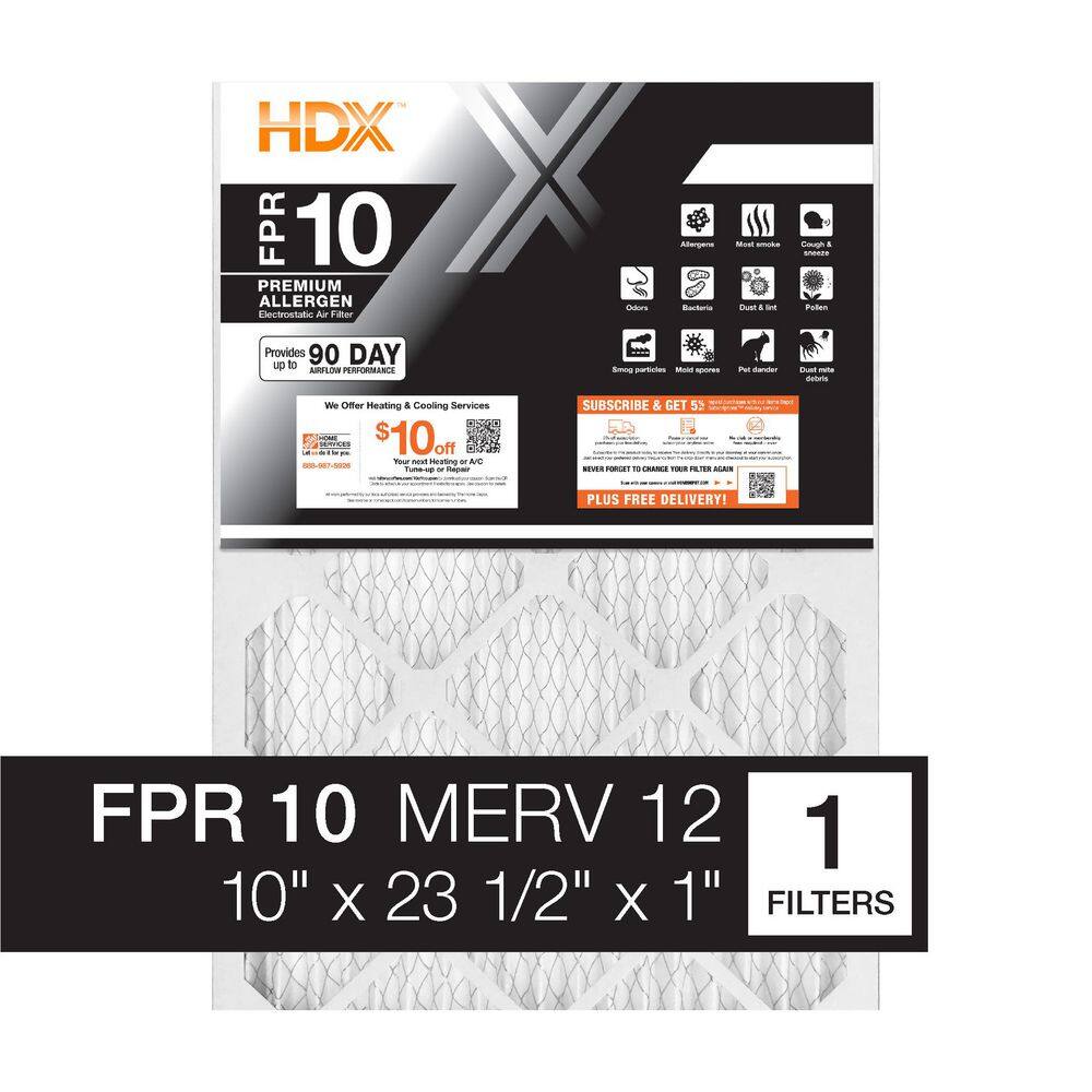 10 in. x 23.5 in. x 1 in. Premium Pleated Air Filter FPR 10, MERV 12 price history on PriceWatchPro