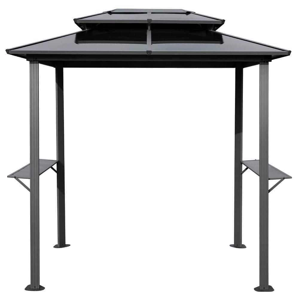 8 ft. W x 6 ft. D Outdoor Grill Gazebo, Patio Barbecue Canopy with Metal Fr