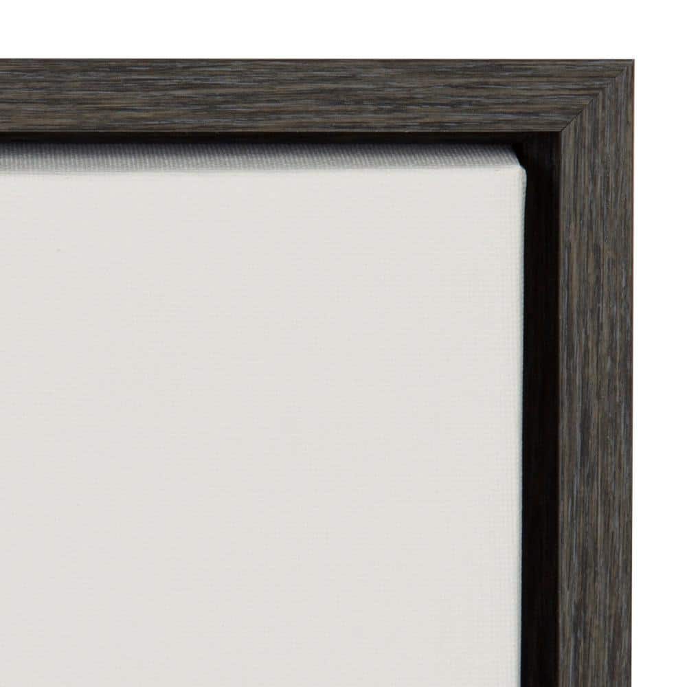 Haze Agave Succulent Gray Canvas Wall Art with Black Frame, 22x22