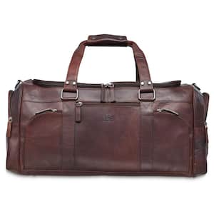 Buffalo Collection 23 in. x 10 in. x 10.25 in. (W x D x H) Brown Leather 23 in. Duffel Bag