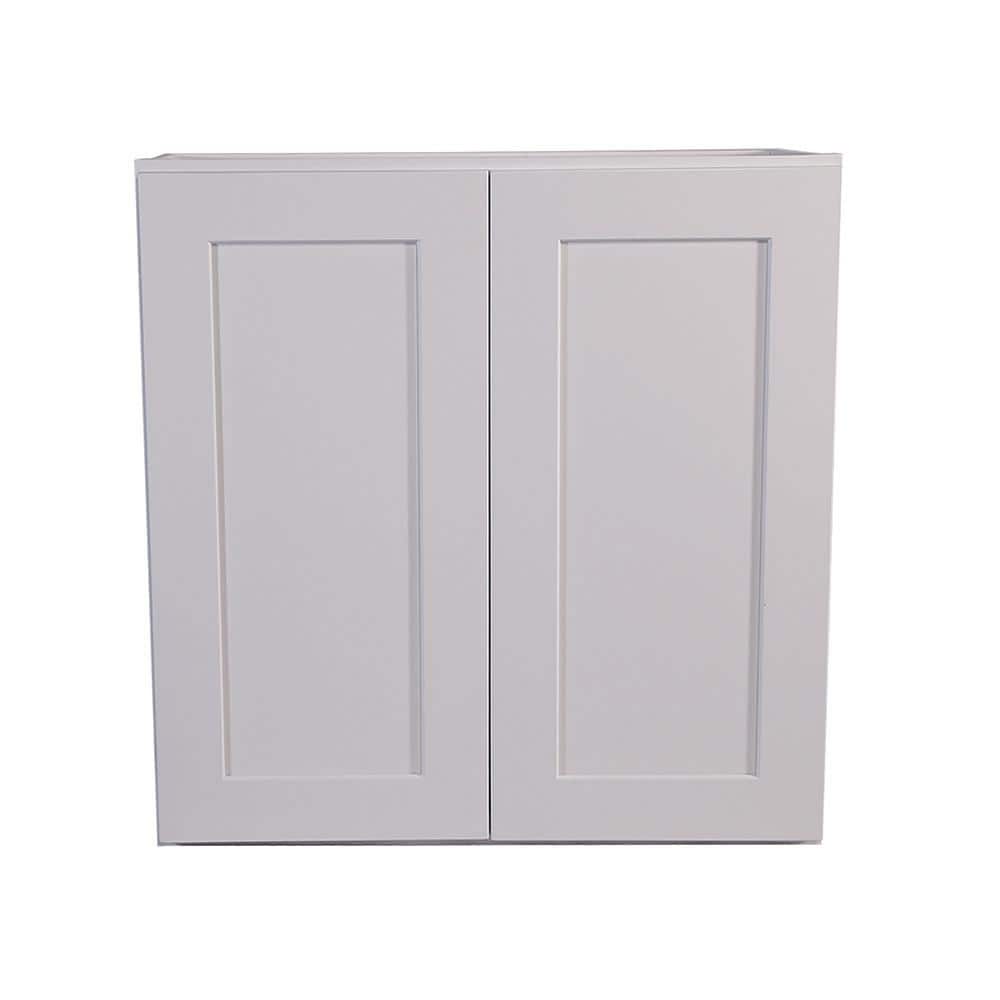 Brookings Shaker 30in.W x 12in.D x 36in.H Solid Wood Assembled Wall Kitchen Cabinet in Painted White w Soft Close Doors price history on PriceWatchPro