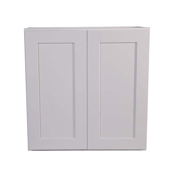 Design House Brookings Plywood Ready to Assemble Shaker 24x36x12 in. 2-Door Wall Kitchen Cabinet in White