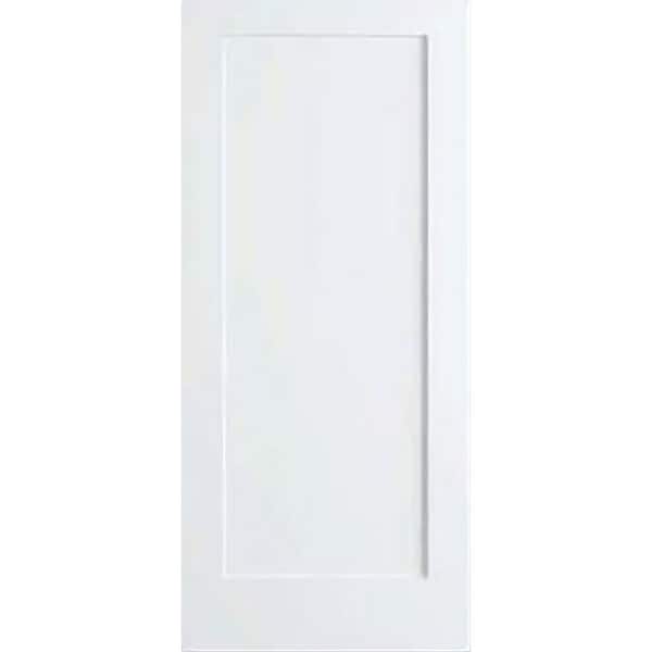 Kimberly Bay 30 in. x 80 in. White 1-Panel Shaker Solid Core Wood Interior Door Slab