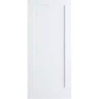 32 in. x 80 in. White 1-Panel Shaker Solid Core Wood Interior Door Slab