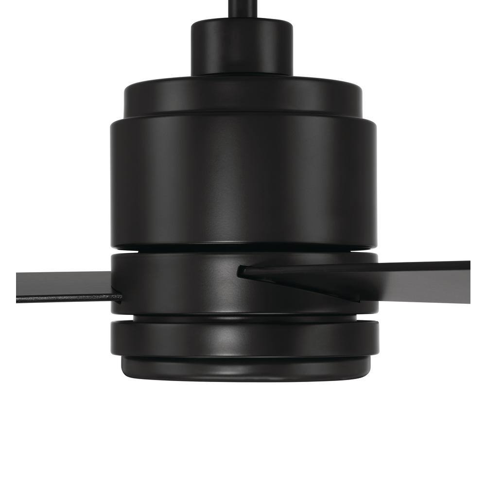 Flat Black 52" Ceiling Fan with Frost White Acrylic Light