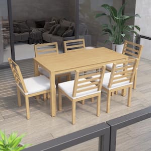 7-Piece Outdoor Dining Set with 60 in. Aluminum Rectangular Table and Chairs