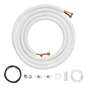 16 ft. Mini Split Line Set 1/4 in. and 1/2 in. O.D Copper Pipes Tubing and Triple-Layer Insulation for Air Conditioning
