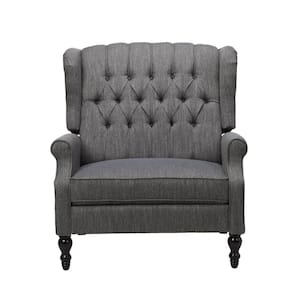 Apaloosa Charcoal Fabric Tufted Recliner