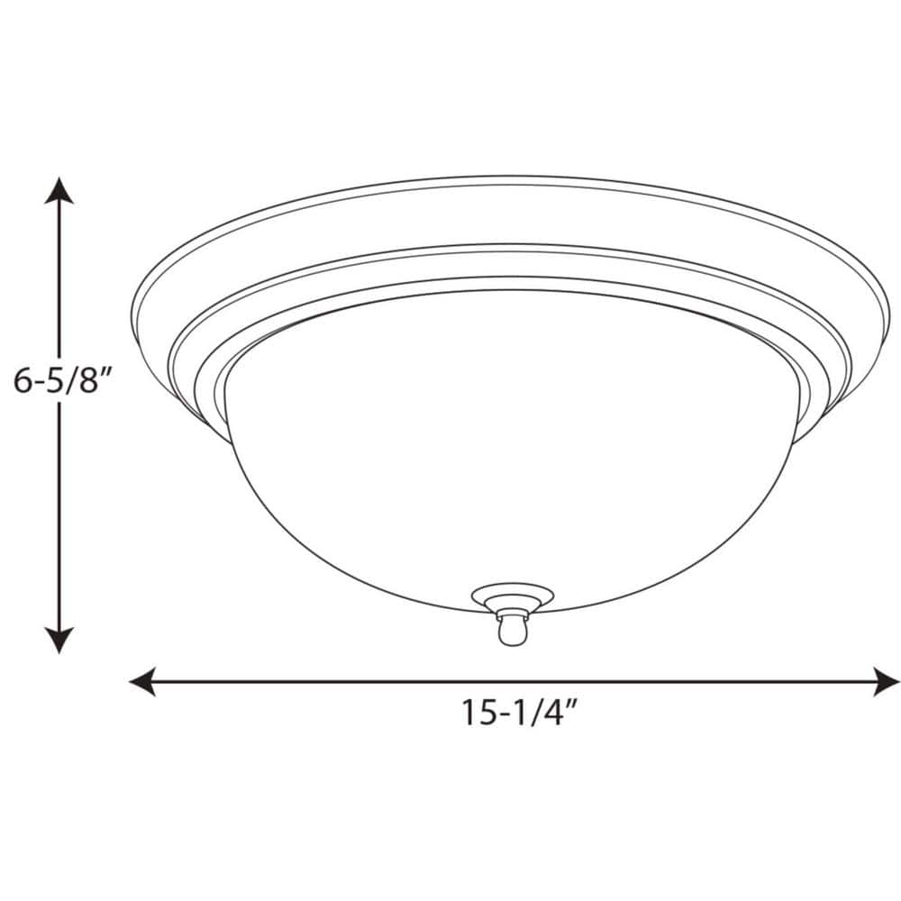 Brushed Nickel 15'' Dome Glass Flush Mount Ceiling Light