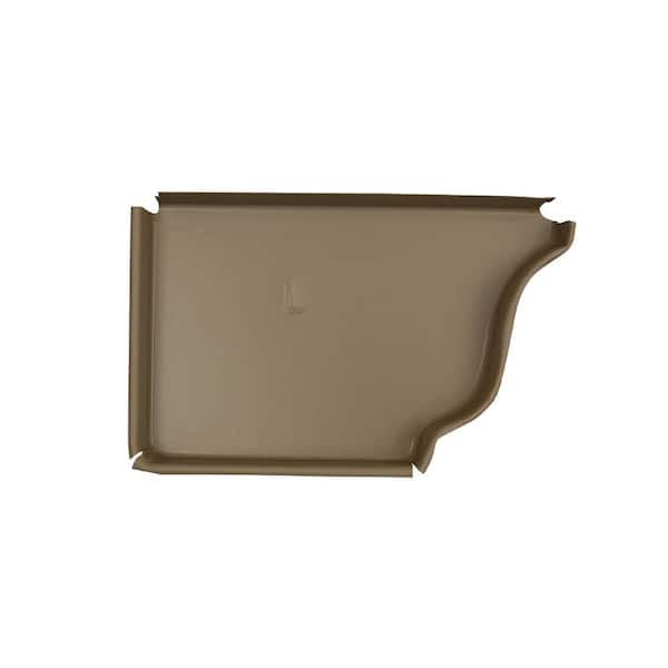 5 in. Natural Clay Aluminum K-Style Left End Cap