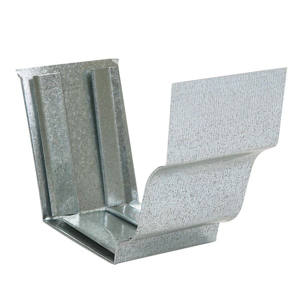 4 in. Mill Finish Galvanized Steel K-Style Gutter Connector