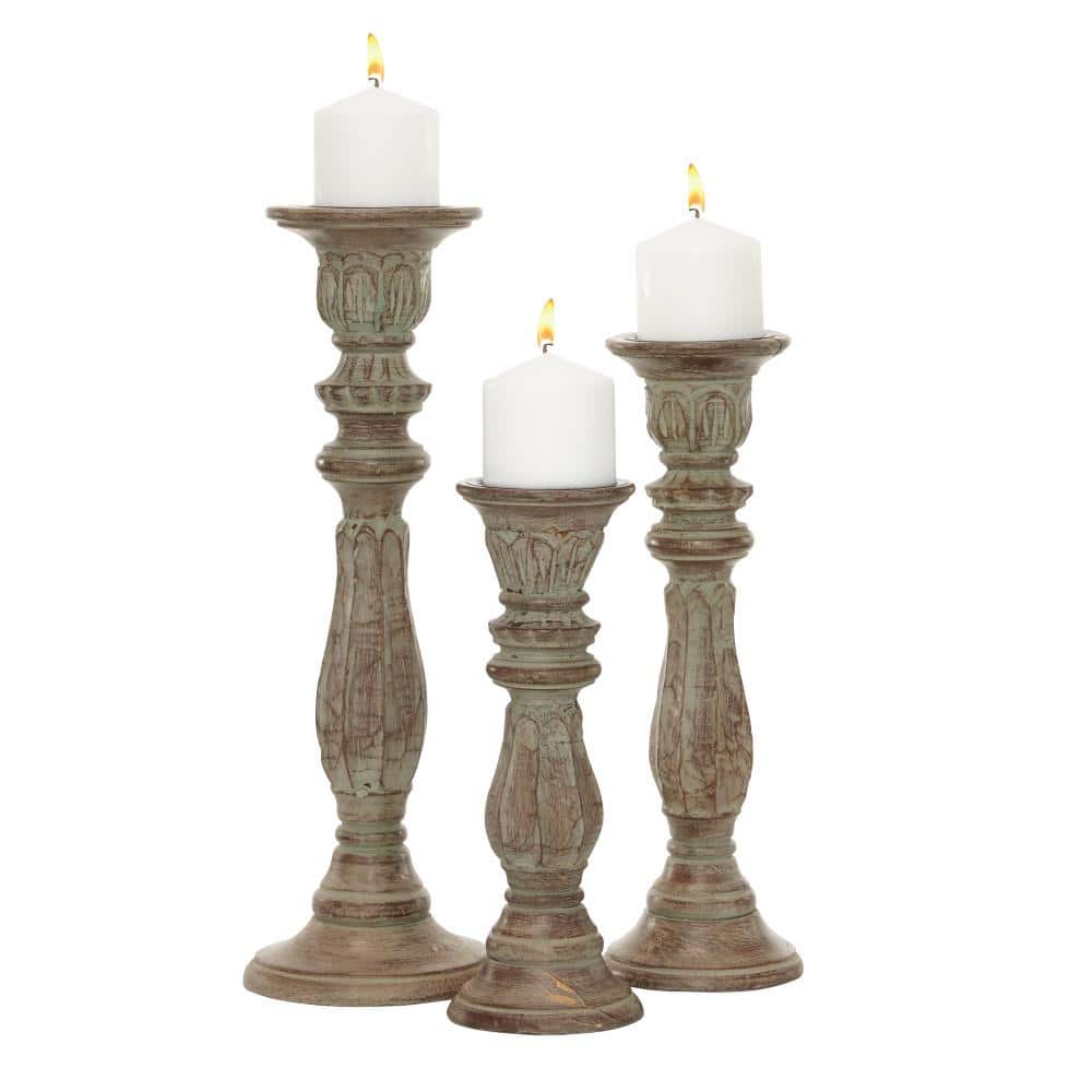 Elegant Traditional Mango Wood Candle Lantern Set, 3 Sizes
