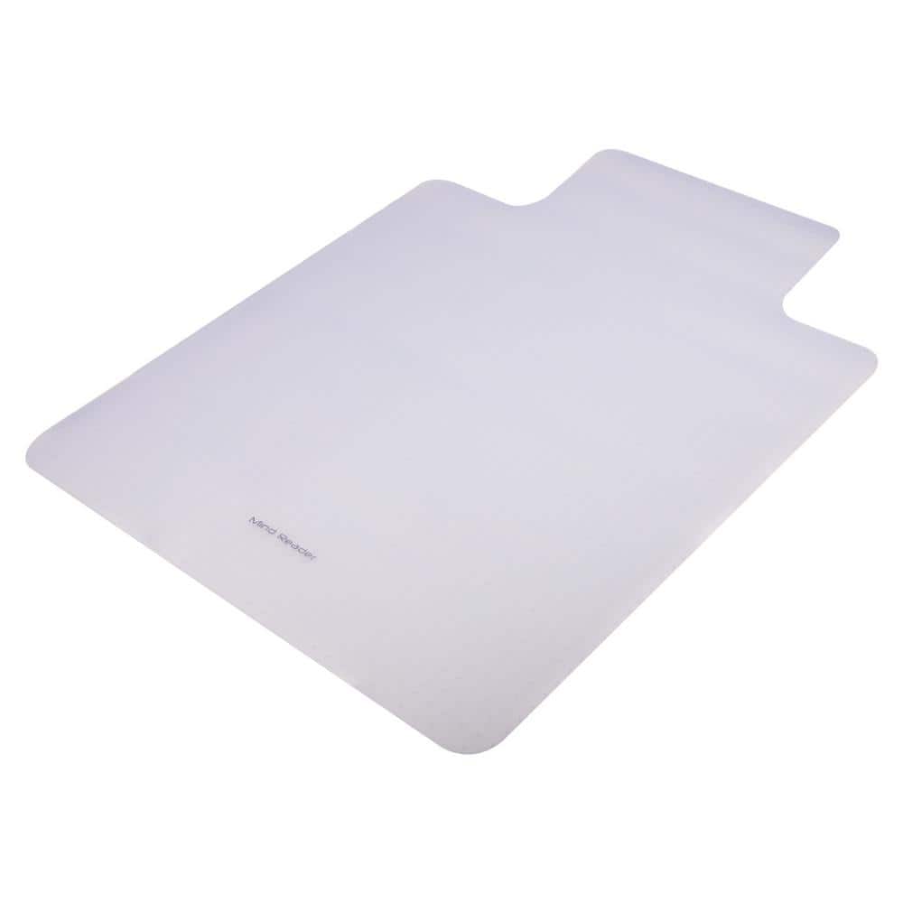 Clear Polypropylene Rectangular Chair Mat with Lip, 47.64 x 35.51 inches