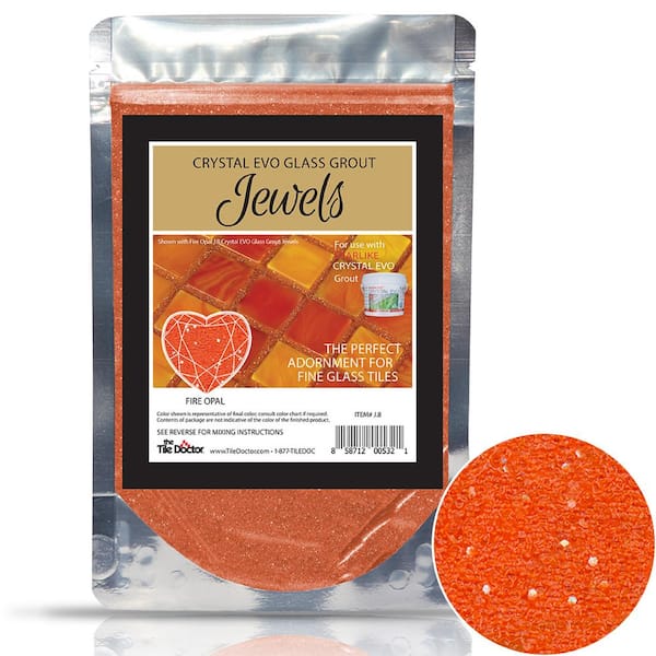 The Tile Doctor Crystal Glass Grout Jewels Fire Opal 75 grams (1-Pack)