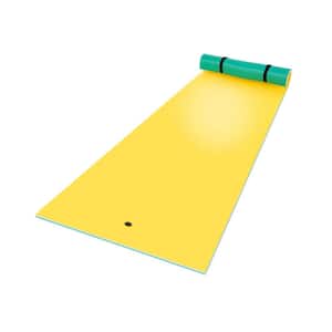 10 ft. x 6 ft. Floating Water Mat Foam Pad with Storage Straps for Adults Outdoor Water Activities